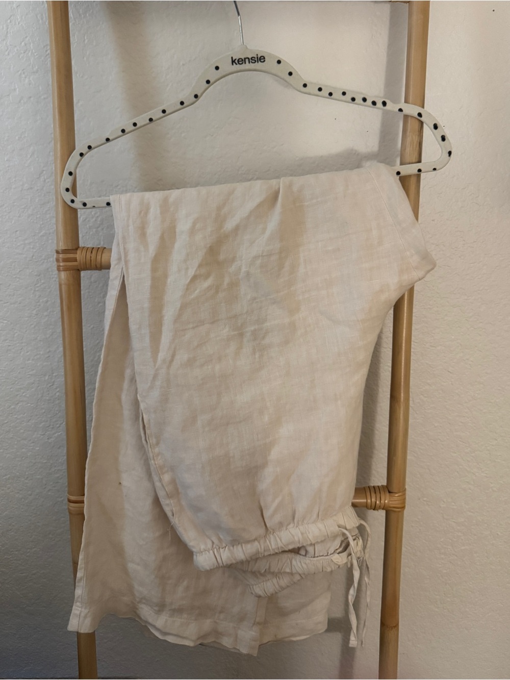 Djerf Avenue Cream Linen Pants